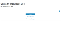 Tablet Screenshot of originofintelligentlife.blogspot.com