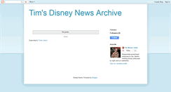 Desktop Screenshot of disneynewsarchive.blogspot.com