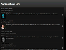 Tablet Screenshot of anunnaturallife.blogspot.com