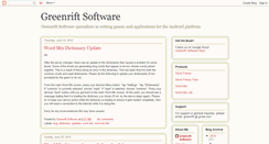 Desktop Screenshot of greenriftsoftware.blogspot.com