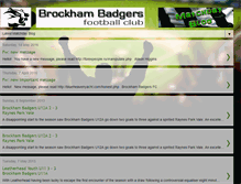 Tablet Screenshot of brockhambadgersfc.blogspot.com