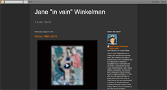 Desktop Screenshot of janeinvainwinkelman.blogspot.com