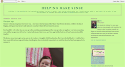 Desktop Screenshot of helpingmakesense.blogspot.com