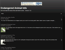 Tablet Screenshot of endangeredanimal-info.blogspot.com