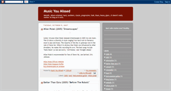 Desktop Screenshot of musicyoumissed.blogspot.com