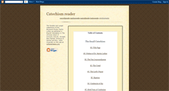 Desktop Screenshot of catechismreader.blogspot.com