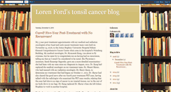 Desktop Screenshot of lorenfordstonsilcancerblog.blogspot.com