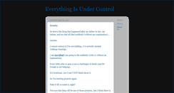 Desktop Screenshot of everythingisundercontrol.blogspot.com