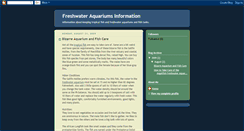 Desktop Screenshot of freshwateraquariumsinfo.blogspot.com