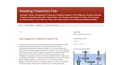 Desktop Screenshot of breeding-flowerhorn.blogspot.com