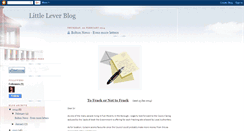 Desktop Screenshot of littleleverblog.blogspot.com