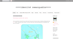 Desktop Screenshot of identiteremarquable.blogspot.com