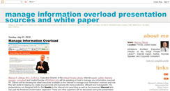 Desktop Screenshot of manageinformationoverload.blogspot.com
