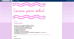 Desktop Screenshot of coisasparaorkut-lorena.blogspot.com