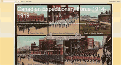 Desktop Screenshot of canadianexpeditionaryforce1914-1919.blogspot.com