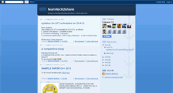 Desktop Screenshot of learntech2share.blogspot.com
