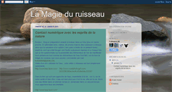 Desktop Screenshot of lamagieduruisseau.blogspot.com