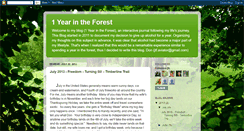 Desktop Screenshot of 1yearintheforest.blogspot.com