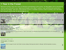 Tablet Screenshot of 1yearintheforest.blogspot.com