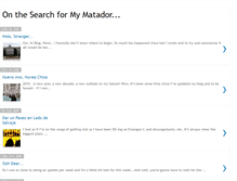 Tablet Screenshot of onthesearchformymatador.blogspot.com