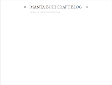Tablet Screenshot of manta-bushcraft.blogspot.com