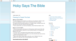 Desktop Screenshot of hobysaysthebible.blogspot.com