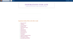 Desktop Screenshot of inspirations-for-life.blogspot.com