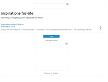 Tablet Screenshot of inspirations-for-life.blogspot.com