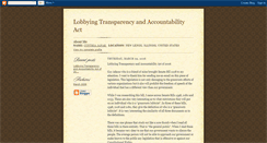 Desktop Screenshot of lobbying-transparency.blogspot.com