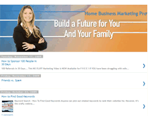 Tablet Screenshot of homebusinessmarketingpro.blogspot.com
