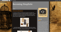 Desktop Screenshot of becomingsimplistic.blogspot.com