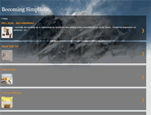 Tablet Screenshot of becomingsimplistic.blogspot.com
