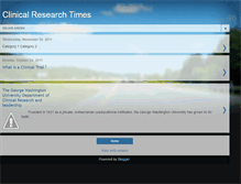 Tablet Screenshot of clinicalresearchtimes.blogspot.com