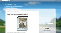 Desktop Screenshot of ilovemydog-lovethatdog.blogspot.com