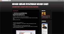 Desktop Screenshot of mohdhelmisyazwanmohdzaki.blogspot.com