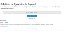 Tablet Screenshot of ejerciciosdeespanolboletines.blogspot.com