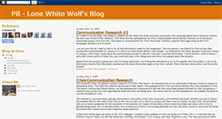 Desktop Screenshot of lonewhitewolfsblog.blogspot.com