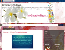 Tablet Screenshot of creativeideas2301.blogspot.com