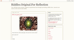 Desktop Screenshot of inspirationalriddles.blogspot.com