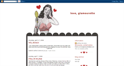 Desktop Screenshot of loveglamourette.blogspot.com