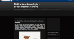 Desktop Screenshot of conocimientos-la-nanotecniologia.blogspot.com