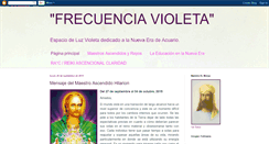 Desktop Screenshot of frecuenciavioleta.blogspot.com