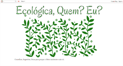 Desktop Screenshot of ecologicaquem.blogspot.com