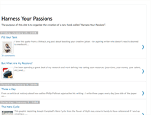 Tablet Screenshot of harnessyourpassions.blogspot.com