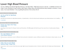 Tablet Screenshot of eliminatehypertension.blogspot.com