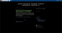 Desktop Screenshot of david-foster-and-friends-rosemont-il.blogspot.com