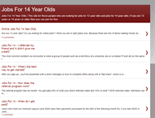Tablet Screenshot of jobs-for-14-year-olds.blogspot.com