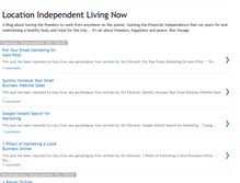 Tablet Screenshot of locationindependentlivingnow.blogspot.com