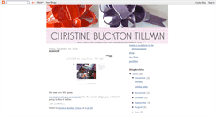 Desktop Screenshot of christinebucktontillman.blogspot.com