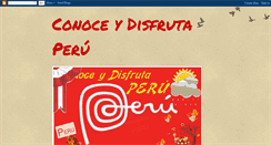 Desktop Screenshot of conoceydisfrutaperu.blogspot.com